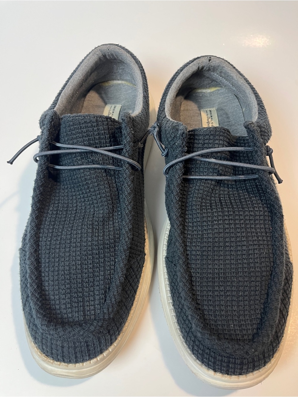 Dearfoam Men's Sz 12 Casual Woven Slip-On Shoes in Navy